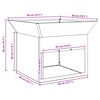 vidaXL Φωτιά Σκ rusty 50 x 50 x 40 cm Ατσάλι σκληρυθέν στον αέρα