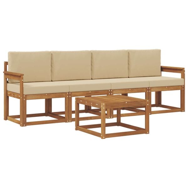 vidaXL &Sigma;&epsilon;&iota;&rho;ά &Kappa;&alpha;&nu;&alpha;&pi;έ &Epsilon;&xi;&omega;&tau;&epsilon;&rho;&iota;&kappa;&omicron;ύ &mu;&epsilon; &mu;&alpha;&xi;&iota;&lambda;ά&rho;&iota; 5 pcs &Phi;&upsilon;&sigma;&iota;&kappa;ό &kappa;&alpha;&iota; &Mu;&pi;&epsilon;&zeta;