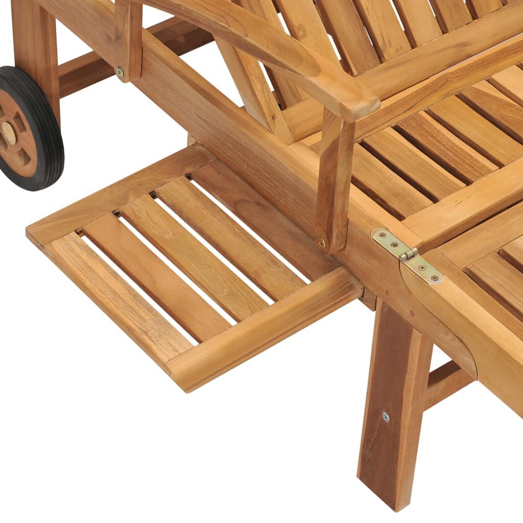 vidaXL Ξαπλώστρα από Μασίφ Ξύλο Teak