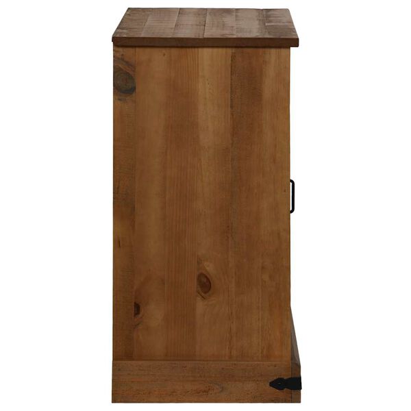 vidaXL Sideboard HALDEN με συρόμενη πόρτα 80x40x80 cm μασίφ ξύλο