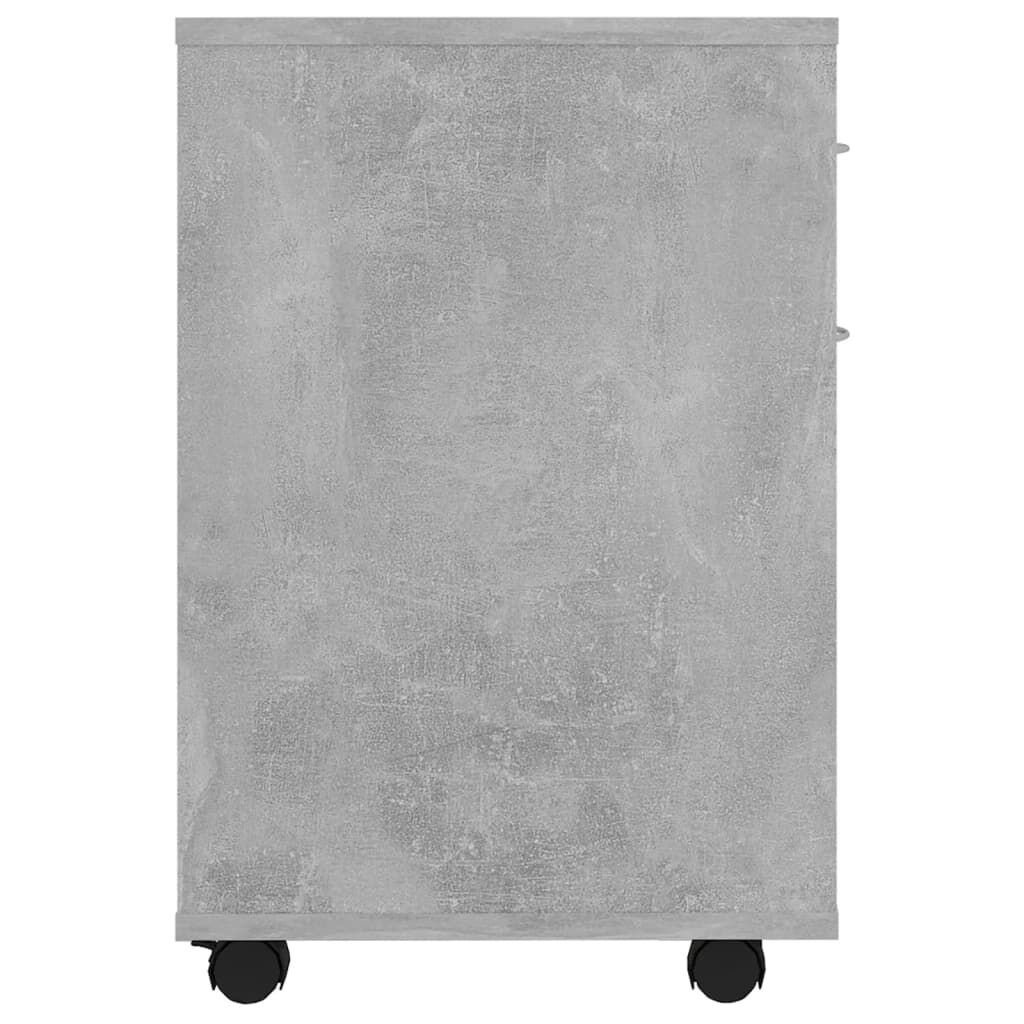 vidaXL Ντουλάπι Τροχηλάτο Γκρι Σκυρ. 45 x 38 x 54 εκ. από Επεξ. Ξύλο