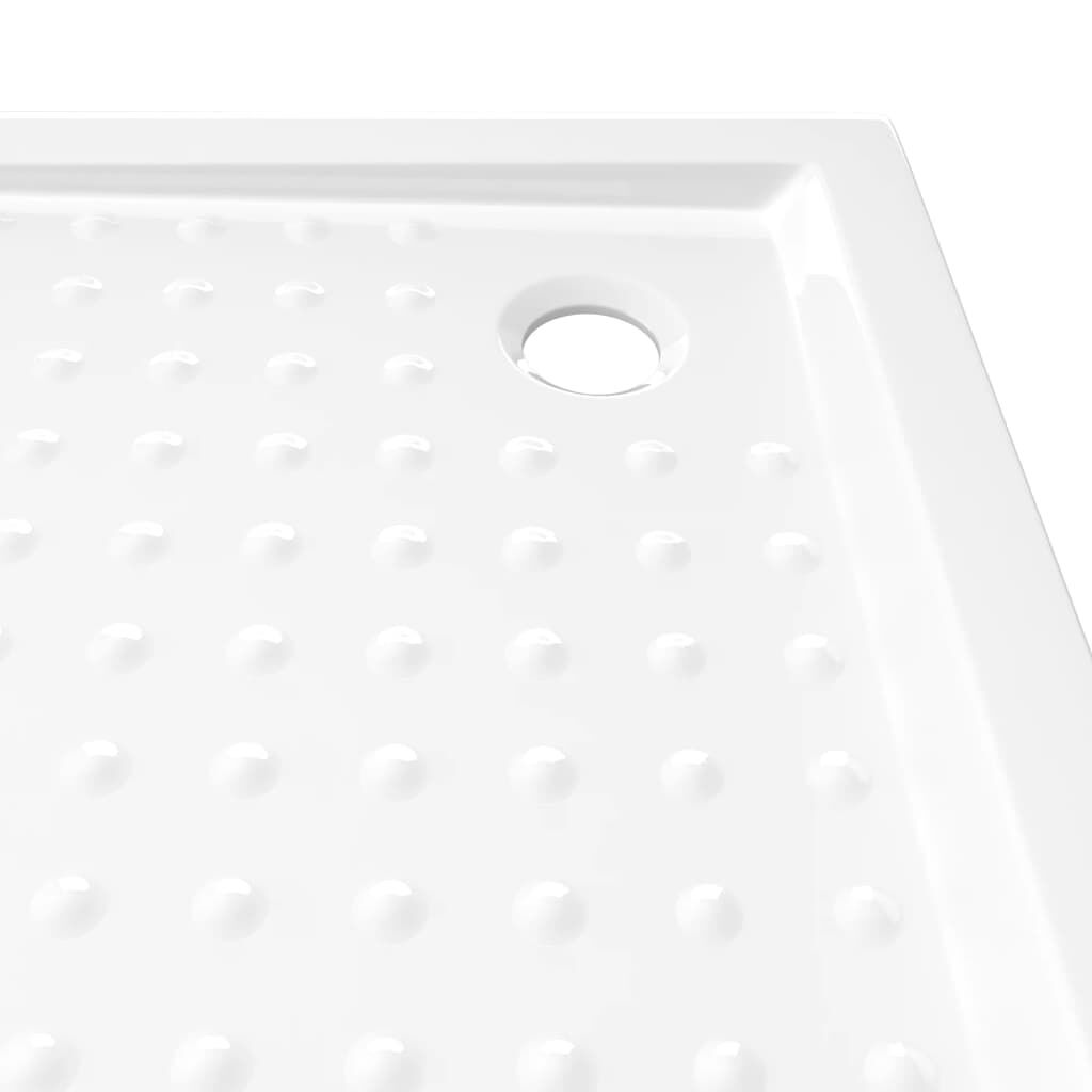 vidaXL Βάση Ντουζιέρας με Σχέδιο Τάπας Λευκή 80 x 80 x 4 εκ. από ABS