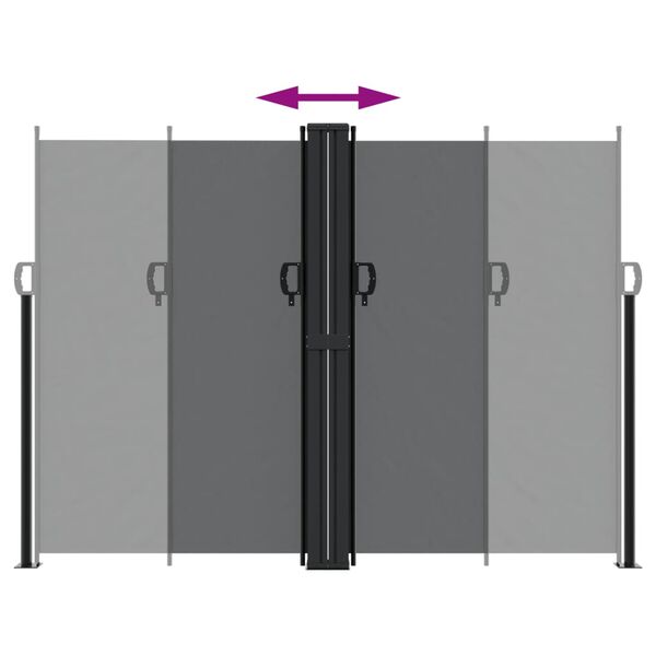 vidaXL Σκίαστρο Πλαϊνό Συρόμενο Μαύρο 180 x 1200 εκ.