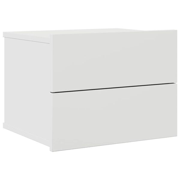 vidaXL Κομοδίνο Λευκό 40 x 30 x 30 εκ. από Επεξ. Ξύλο
