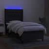 vidaXL &Kappa;&rho;&epsilon;&beta;ά&tau;&iota; Boxspring &mu;&epsilon; &Sigma;&tau;&rho;ώ&mu;&alpha; & LED &Mu;&alpha;ύ&rho;&omicron; 100x200 &epsilon;&kappa;. &Upsilon;&phi;&alpha;&sigma;&mu;ά&tau;&iota;&nu;&omicron;