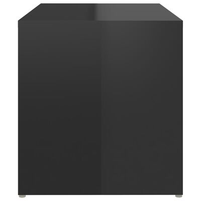 vidaXL Τραπέζι Βοηθητικό Γυαλιστερό Μαύρο 59 x 36 x 38 εκ. Μοριοσανίδα