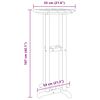 vidaXL Τραπέζι μπαρ Ανοιχτό γκρι 55 x 55 x 107 cm HDPE