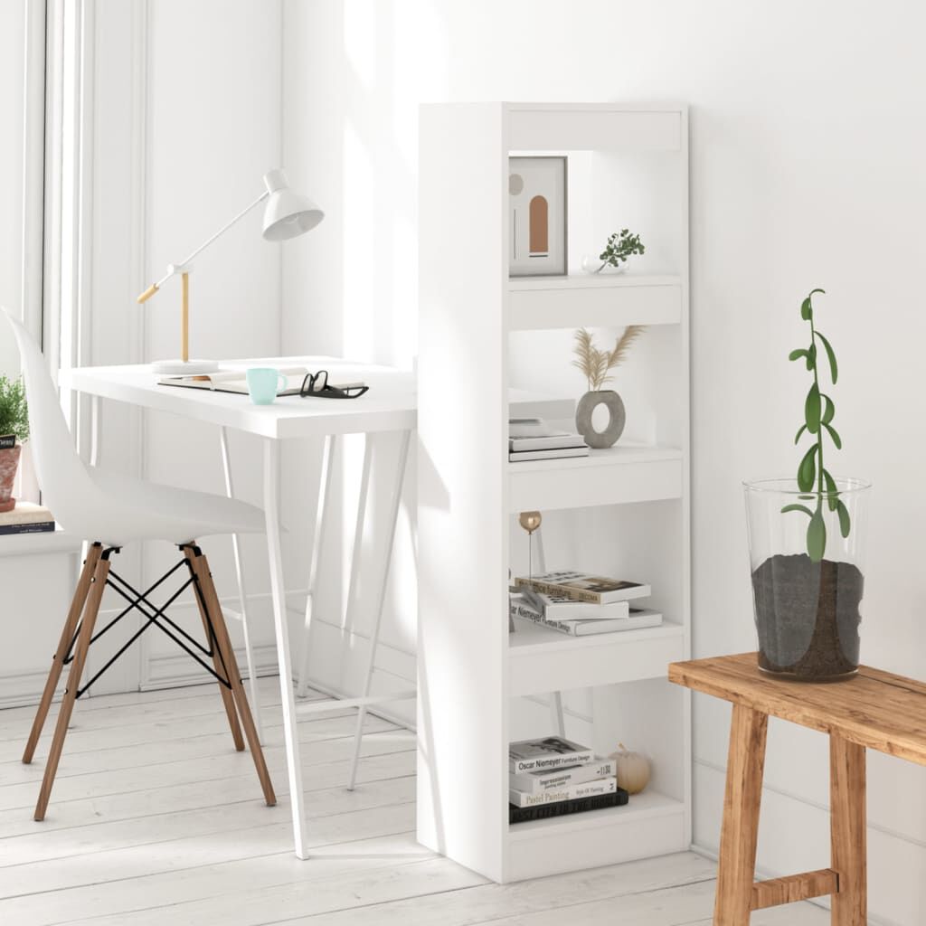 vidaXL Βιβλιοθήκη/Διαχωριστικό Χώρου Λευκό 40x30x135 εκ. Επεξ. Ξύλο