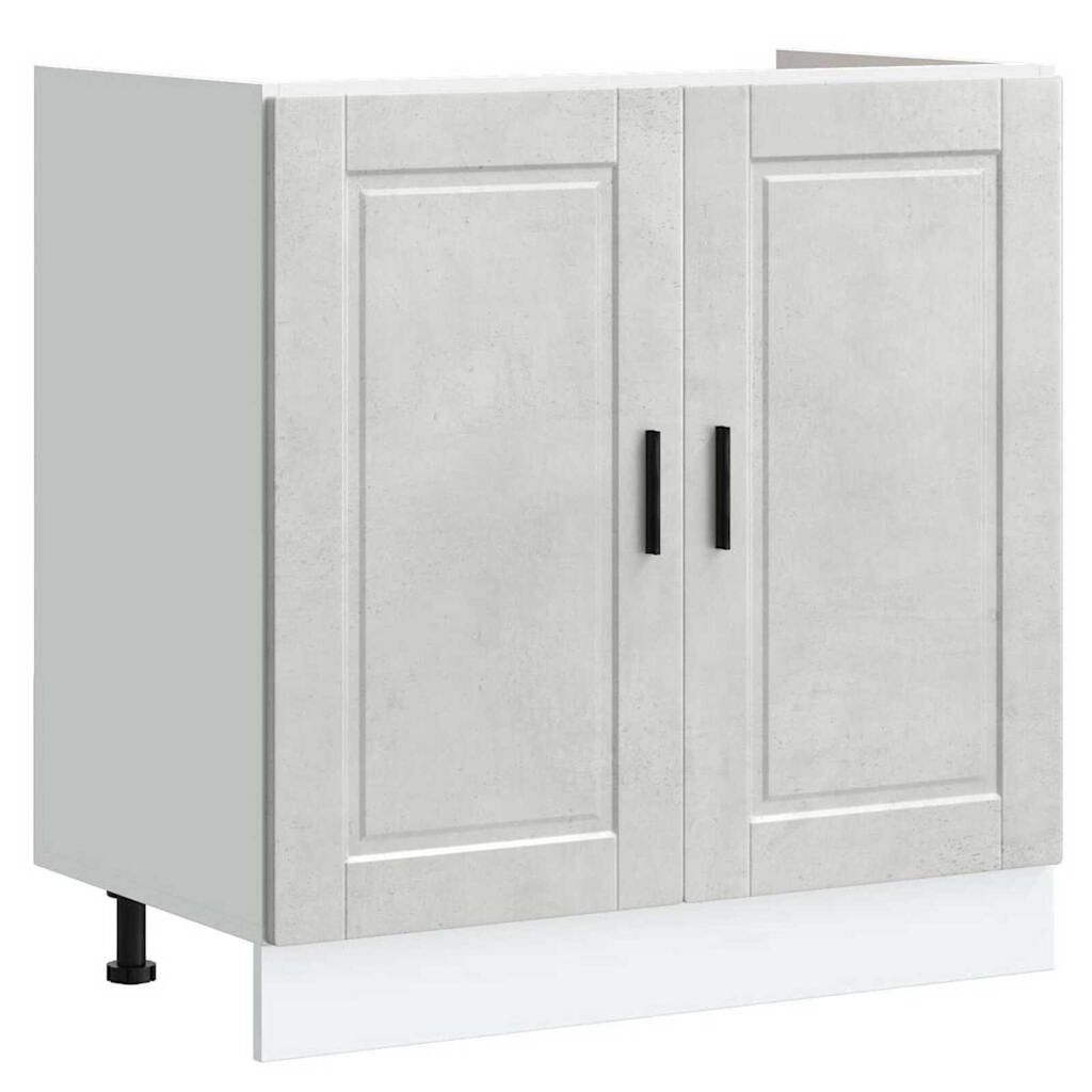 vidaXL Βάση νιπτήρα 2 pcs Γκρι 80 x 46 x 84.5 εκ. Επεξεργασμένο ξύλο