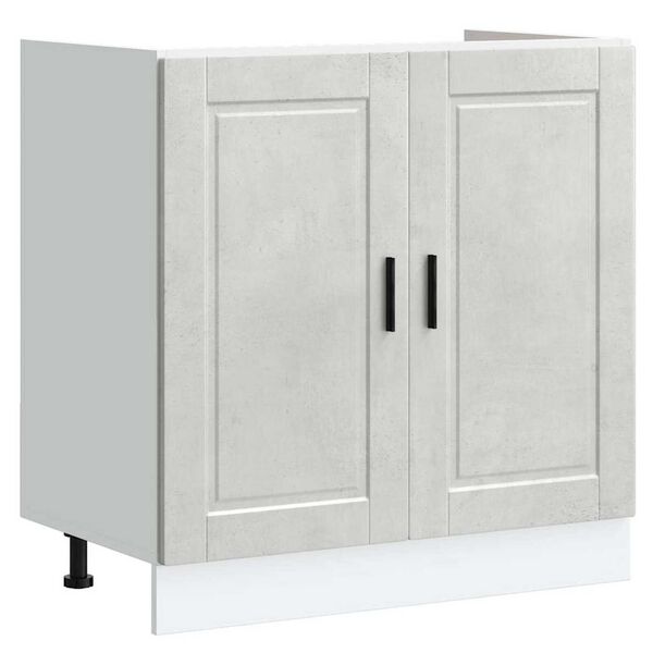 vidaXL Βάση νιπτήρα 2 pcs Γκρι 80 x 46 x 84.5 εκ. Επεξεργασμένο ξύλο