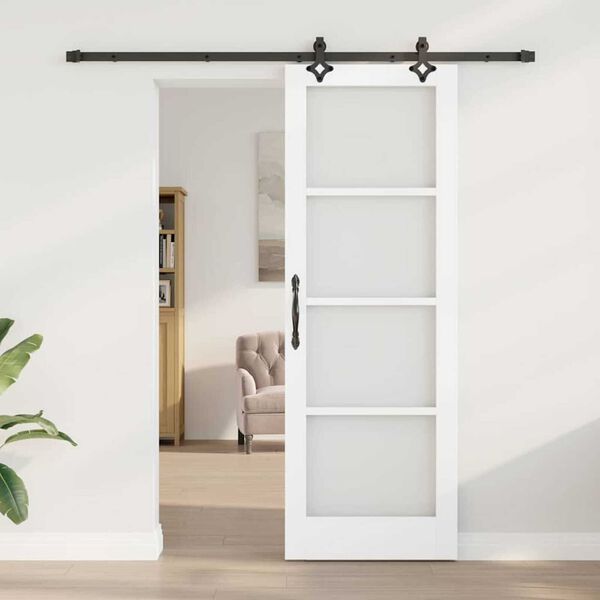 vidaXL Συρόμενη Πόρτα ORKDAL Λευκό 73.5 x 211 εκ Ξύλο και μέταλλο