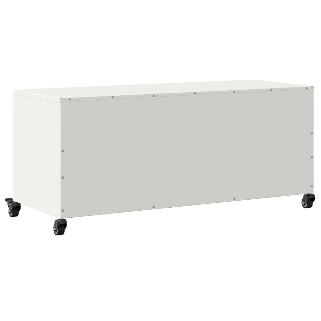 vidaXL Έπιπλο Τηλεόρασης Λευκό 100,5x39x43,5 εκ. Ατσάλι