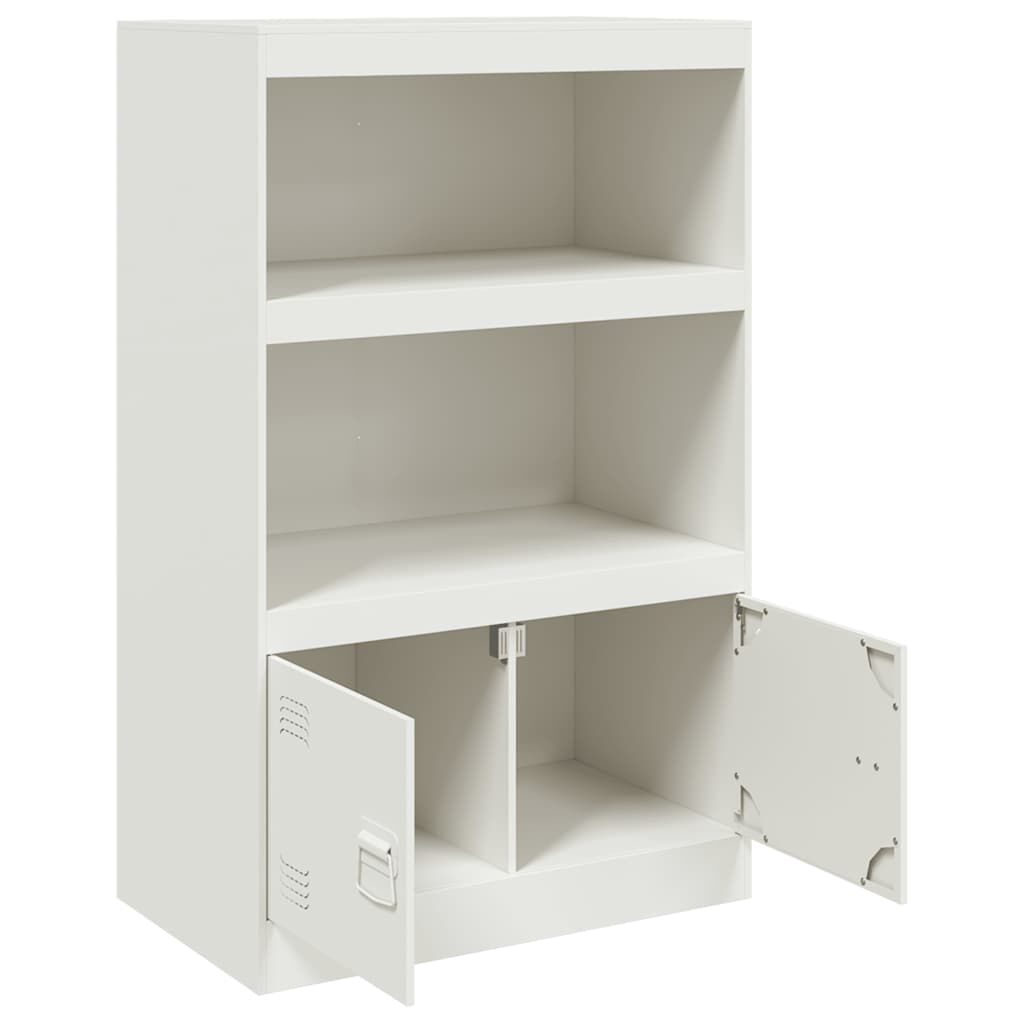 vidaXL Μπουφές Λευκός 67x39x107 εκ. από Ατσάλι