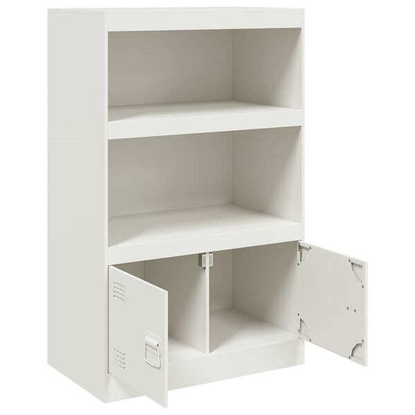 vidaXL Μπουφές Λευκός 67x39x107 εκ. από Ατσάλι