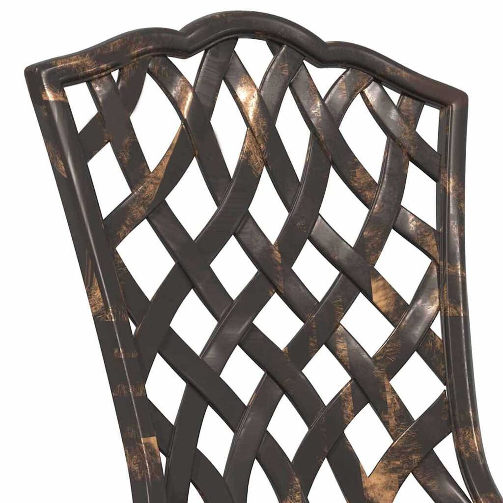 vidaXL Καρέκλα Κήπου 2 pcs Μπρονζέ 55 x 56.5 x 91εκ Αλουμίνιο
