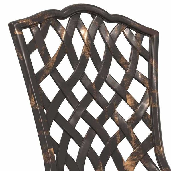 vidaXL Καρέκλα Κήπου 2 pcs Μπρονζέ 55 x 56.5 x 91εκ Αλουμίνιο