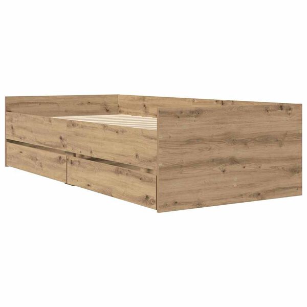 vidaXL &Sigma;&kappa;&epsilon;&lambda;&epsilon;&tau;ό&sigmaf; &Kappa;&rho;&epsilon;&beta;&alpha;&tau;&iota;&omicron;ύ Artisan Oak 90 x 190 cm &Sigma;&tau;&epsilon;&rho;&epsilon;ά &xi;&upsilon;&lambda;&epsilon;ί&alpha; &pi;&epsilon;ύ&kappa;&omicron;&upsilon;