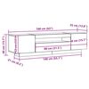 vidaXL Έπιπλο Τηλεόρασης με LED Αρτισιανή Δρυς 160x35x40 εκ Επεξ.Ξύλο