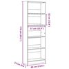 vidaXL Βιβλιοθήκη Γκρι Σκυροδέματος 60x24x176 εκ. Επεξεργ. Ξύλο