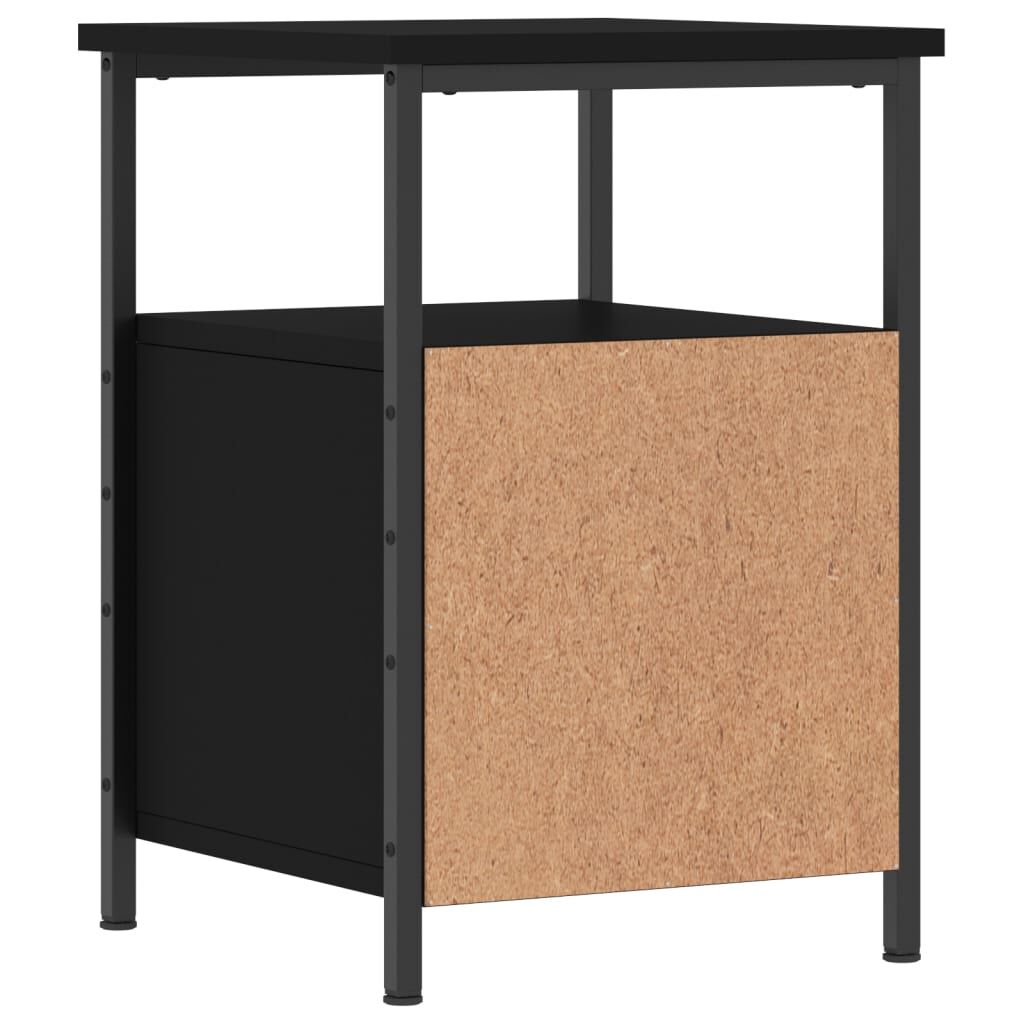 vidaXL Κομοδίνο Μαύρο 34 x 35,5 x 50 εκ. από Επεξεργασμένο Ξύλο