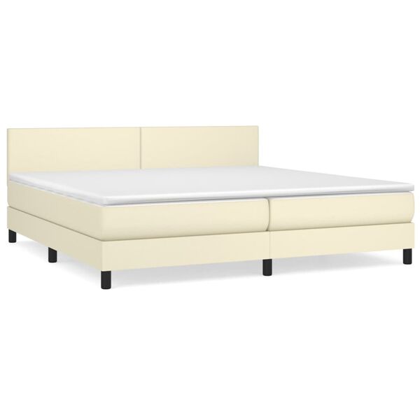 vidaXL &Kappa;&rho;&epsilon;&beta;ά&tau;&iota; Boxspring &mu;&epsilon; &Sigma;&tau;&rho;ώ&mu;&alpha; &Kappa;&rho;&epsilon;&mu; 200x200 &epsilon;&kappa;. &Sigma;&upsilon;&nu;&theta;&epsilon;&tau;&iota;&kappa;ό &Delta;έ&rho;&mu;&alpha;
