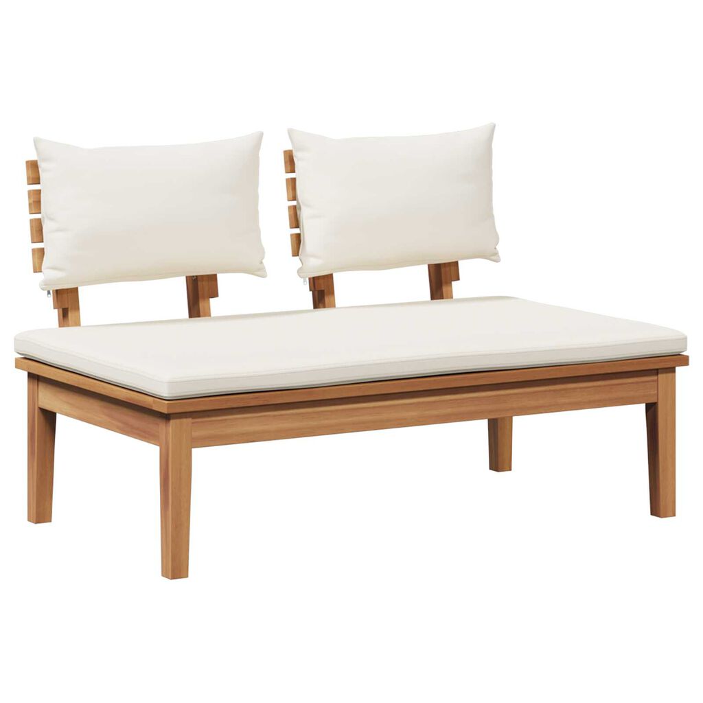 vidaXL Σετ Παγκάκι Κήπου 4 pcs Καφέ, Κρέμα Πολυ rattan, βαμμένο ατσάλι