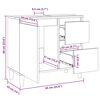 vidaXL Ντουλάπι Μπάνιου Καφέ Δρυς 65x33x60 εκ. Επεξεργασμένο Ξύλο