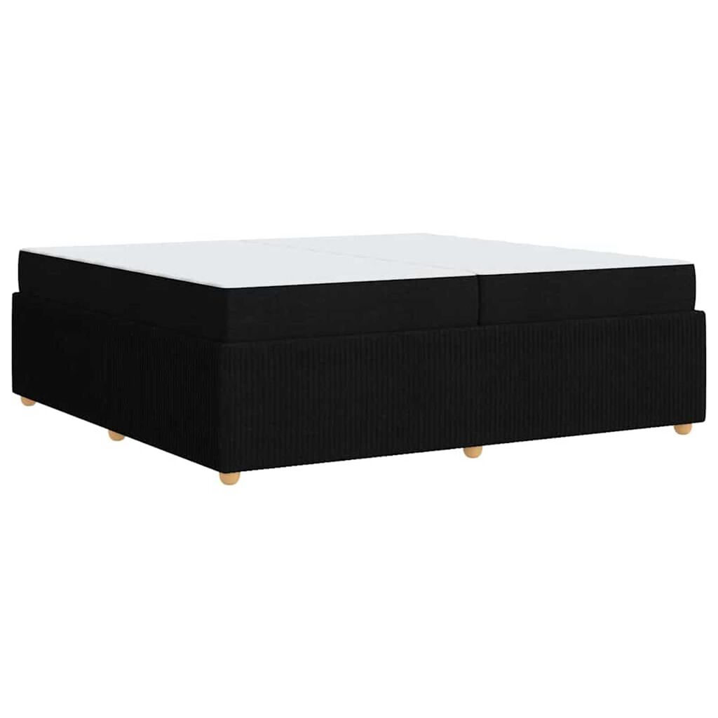 vidaXL Σκελετός κρεβατιού με στρώμα Μαύρο 200 x 200 cm ύφασμα