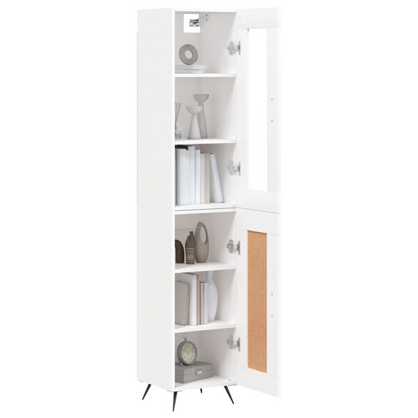 vidaXL Ντουλάπι Λευκό 34,5 x 34 x 180 εκ. από Επεξεργασμένο Ξύλο