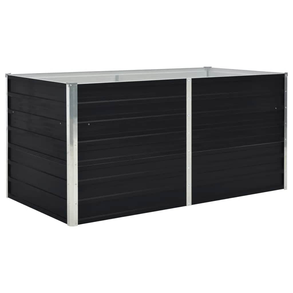 vidaXL Ζαρντινιέρα Ψηλή Ανθρακί 160x80x45 εκ. Γαλβανισμένος Χάλυβας