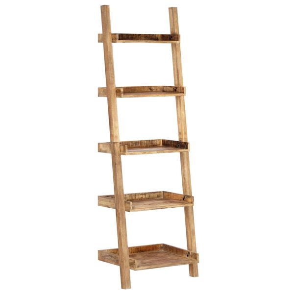 vidaXL Σκάλα Ραφιέρα Καφέ 75 x 37 x 205 εκ. από Μασίφ Ξύλο Μάνγκο