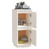 vidaXL Ντουλάπι Λευκό 31,5 x 34 x 75 εκ. από Μασίφ Ξύλο Πεύκου