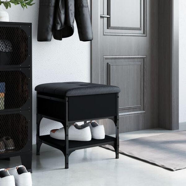vidaXL Παπουτσοθήκη Μαύρη 42x42x45 εκ. από Επεξεργασμένο Ξύλο