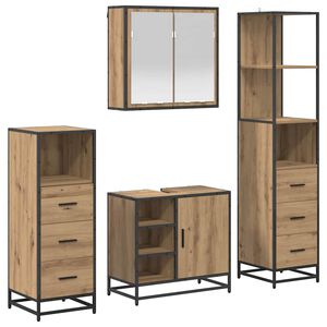 vidaXL &Sigma;&epsilon;&tau; &Epsilon;&pi;ί&pi;&lambda;&omega;&nu; &Mu;&pi;ά&nu;&iota;&omicron;&upsilon; 4 &tau;&mu;&chi;. Artisan Oak 65 x 33 x 60 &epsilon;&kappa;
