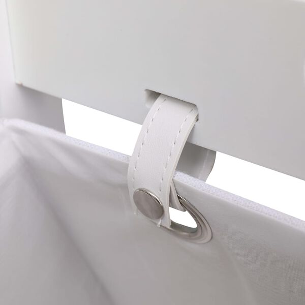 vidaXL Ραφιέρα Αποθήκευσης με 4 Καλάθια Λευκή 35 x 35 x 125 εκ. Ξύλο