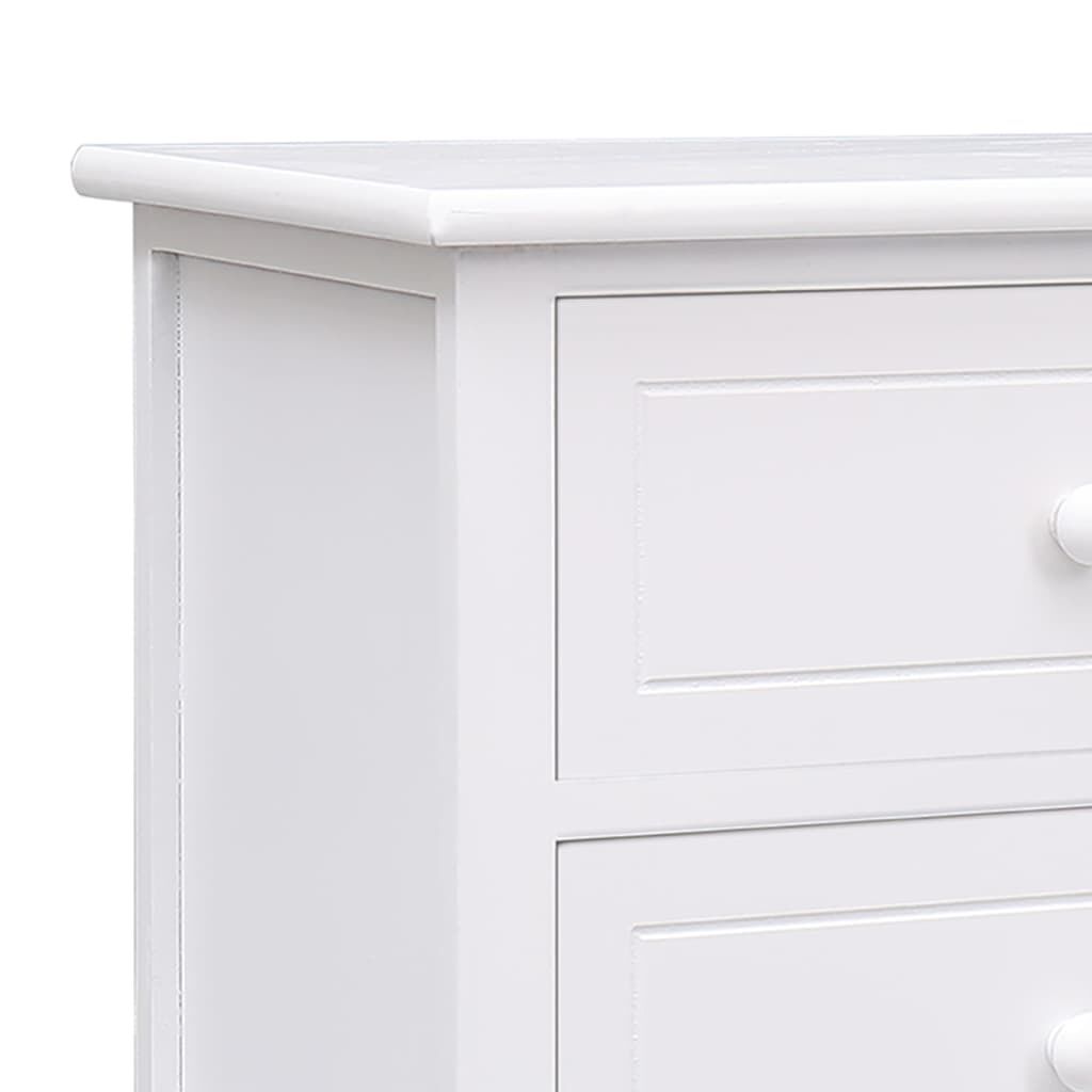 vidaXL Έπιπλο Τηλεόρασης Λευκό 108x30x40 εκ. από Μασίφ Ξύλο Παυλώνιας