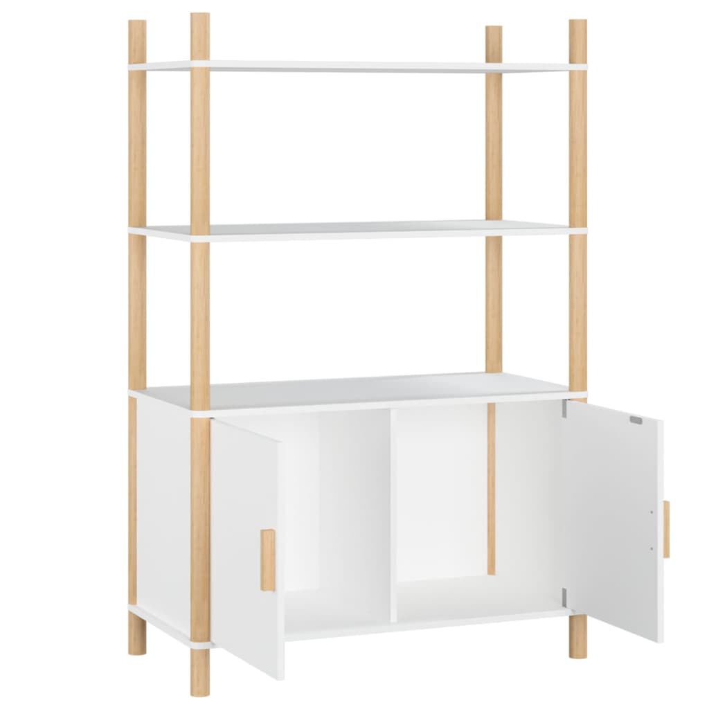 vidaXL Ραφιέρα Λευκή 80 x 40 x 121 εκ. από Επεξεργασμένο Ξύλο