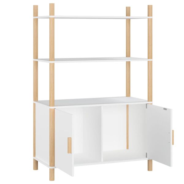 vidaXL Ραφιέρα Λευκή 80 x 40 x 121 εκ. από Επεξεργασμένο Ξύλο