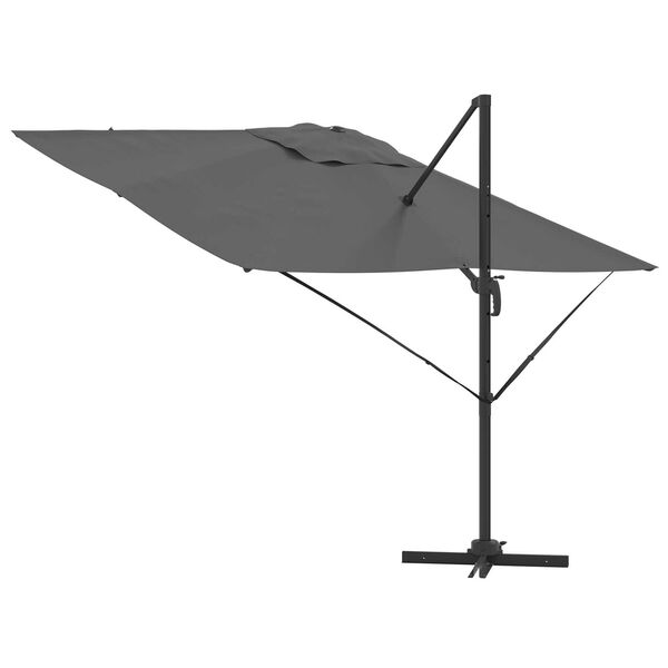 vidaXL Καντιλέβα Ρώμα Πέργκολα Ανθρακί 286x285x265 εκ. Αλουμίνιο