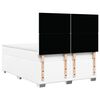 vidaXL Κρεβάτι Boxspring με Στρώμα Λευκό 140x200εκ.από Συνθετικό Δέρμα