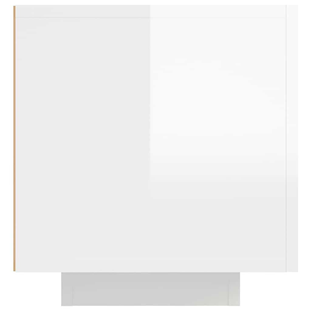 vidaXL Έπιπλο Τηλεόρασης με LED Γυαλιστερό Άσπρο 160x35x40 εκ.