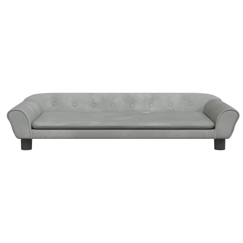 vidaXL Κρεβάτι Σκύλου Ανοιχτό Γκρι 100 x 50 x 21 εκ. Βελούδινο
