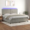 vidaXL &Kappa;&rho;&epsilon;&beta;ά&tau;&iota; Boxspring &mu;&epsilon; &Sigma;&tau;&rho;ώ&mu;&alpha; & LED &Alpha;&nu;.&Gamma;&kappa;&rho;&iota; 200x200 &epsilon;&kappa;. &Beta;&epsilon;&lambda;&omicron;ύ&delta;&iota;&nu;&omicron;