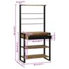 vidaXL Ράφι κουζίνας Καφέ 80 x 40 x 160 cm Μασίφ ξύλο μάνγκο