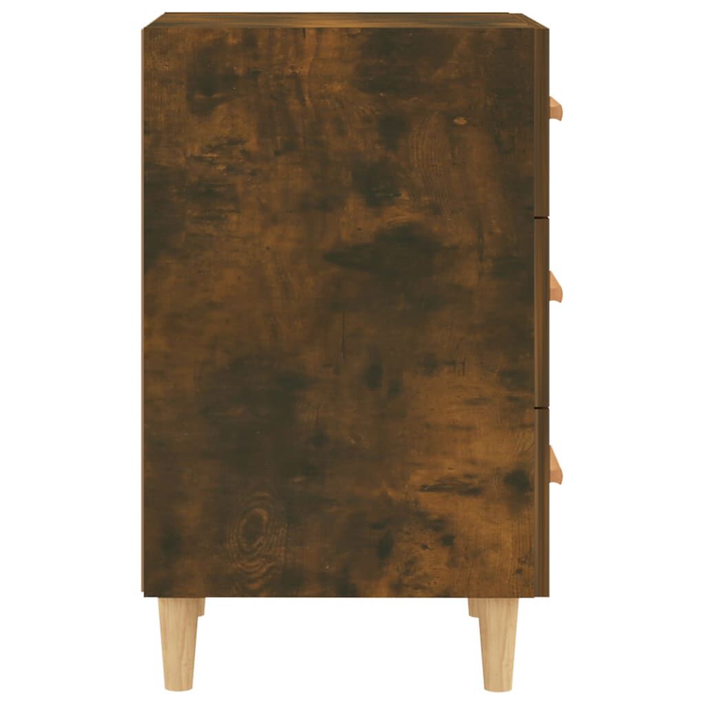 vidaXL Κομοδίνο Καπνιστή Δρυς 40 x 40 x 66 εκ. από Επεξεργασμένο Ξύλο