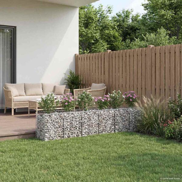 vidaXL &Alpha;&nu;&alpha;&sigma;&eta;&kappa;&omega;&mu;έ&nu;&omicron; &kappa;&rho;&epsilon;&beta;ά&tau;&iota; gabion 2 pcs &Alpha;&sigma;&eta;&mu;ί 300 x 50 x 60 &epsilon;&kappa;