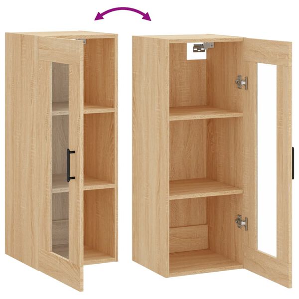 vidaXL Ντουλάπι Τοίχου Sonoma Δρυς 34,5 x 34 x 90 εκ.