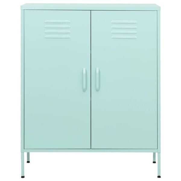 vidaXL Ντουλάπι Αποθήκευσης Χρώμα Μέντα 80 x 35 x 101,5 εκ. Ατσάλινο