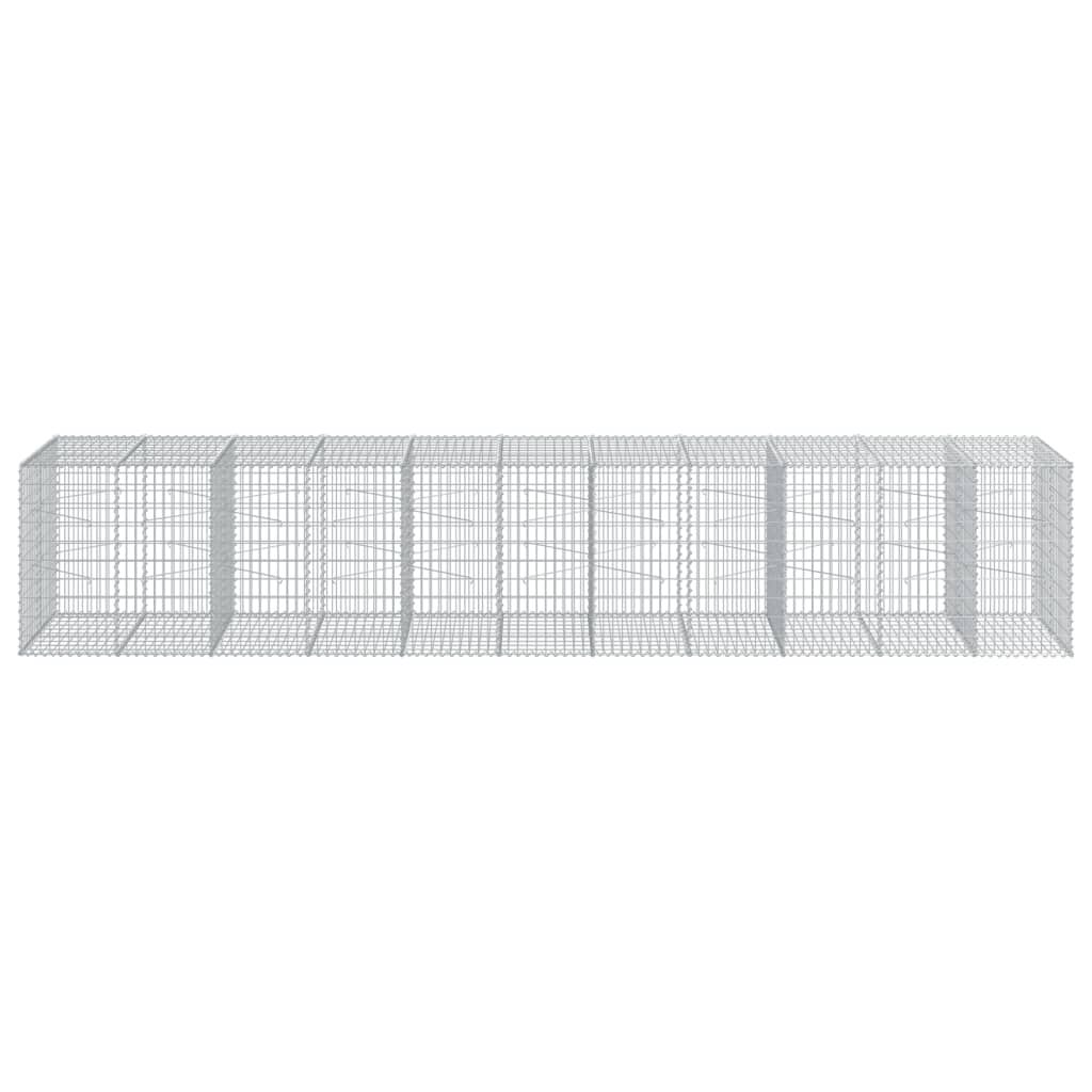 vidaXL Συρματοκιβώτιο με Κάλυμμα 550x100x100εκ από Γαλβανισμένο Χάλυβα