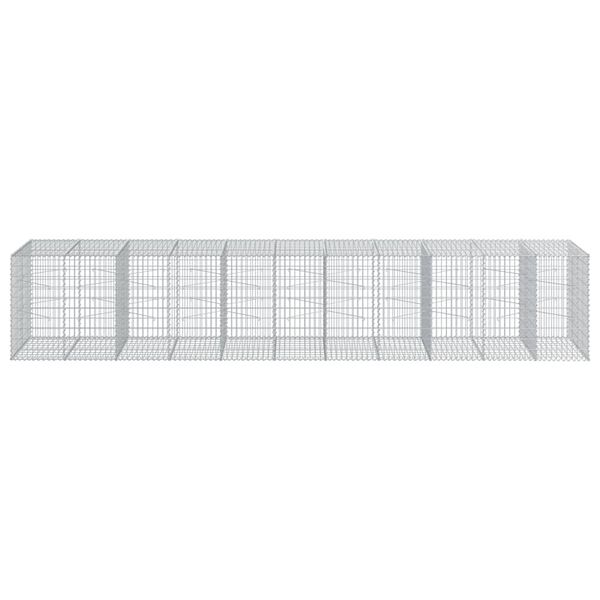 vidaXL Συρματοκιβώτιο με Κάλυμμα 550x100x100εκ από Γαλβανισμένο Χάλυβα